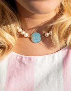 Pearl Monogram Necklace